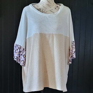 Haptics By Holly Harper Womens Plus Size Color Block Top (3X)